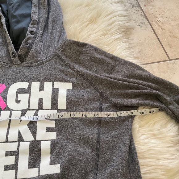 Adidas Ultimate Gray Hoodie "Fight Like Hell" Cancer Small - Picture 8 of 9